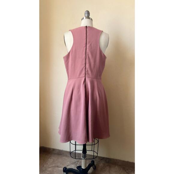 Adelyn Rae Women's Paige Dress Size L Fit-and-Flare Mauve Rose - Picture 6 of 9